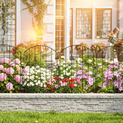 gotgelif 25 panels decorative arched garden fence, 17''x27, view 9