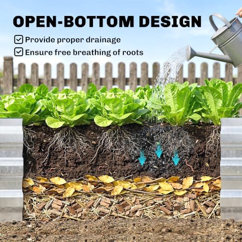 outsunny 4 x 3ft metal planter box with, package contents