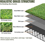 vevor artifical grass tiles interlocking turf deck set, side view