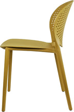 2xhome Patio Dining Chair | Modern Stackable Outdoor Pool Side Chair | Weather Resistant Plastic for Yard, Porch, Balcony, Kitchen, Yellow, Single, Set of 1