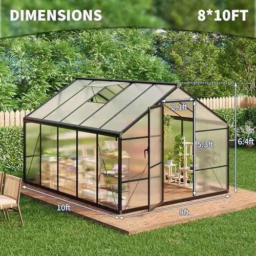 10 ft greenhouse, outdoor greenhouses, polycarbonate panels with shown in use