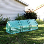 sunnydaze outdoor portable mini cloche greenhouse with 3, package contents