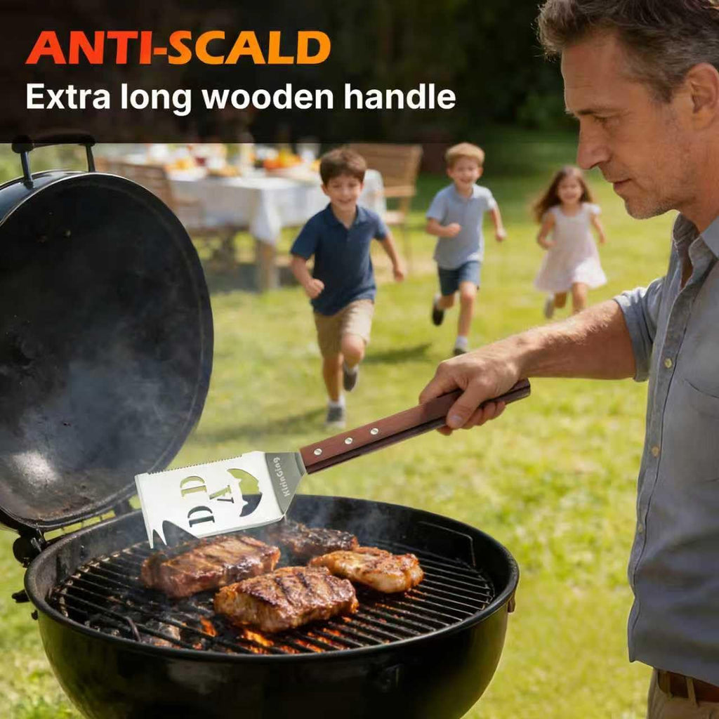 BBQ Accessories Gifts for Dad, 7 in 1 Grill Spatula,Funny Christmas White Elephant Stocking Stuffer Gifts for Men Husband