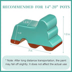 Kigeli 12 Pcs Resin Pot Feet for Outdoor Planters 3 Inch Long 1.5 Inch Tall Flower Handmade Elevator Plant Feet Frost Proof Lifter for 14-20 in Pot(Vintage Blue)