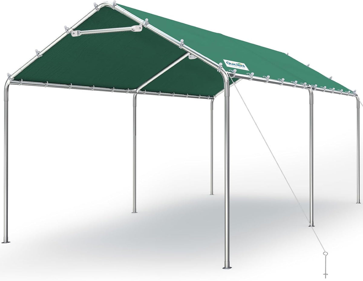 quictent 10x20 ft heavy duty carport canopy galvanized, main product view