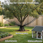 25 ft bird netting, 1/2" mesh garden netting, close-up detail