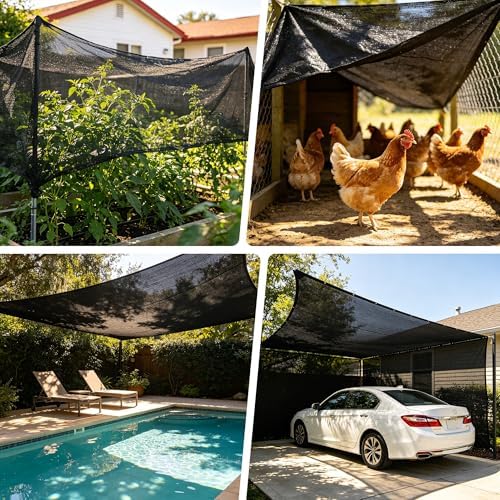 shade cloth, 20ft x 30ft 50% black outdoor on a desk or shelf