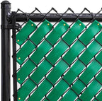 chain link fence privacy tape (emerald green), main product view