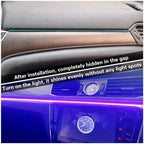 acrylic interior car led lights with remote and, front angle view