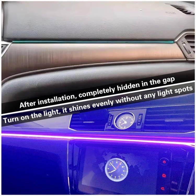 acrylic interior car led lights with remote and, front angle view