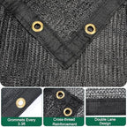 kesfitt 70% shade cloth 10x20 ft for patio, side view