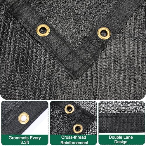 kesfitt 70% shade cloth 10x20 ft for patio, side view