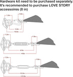 LOVE STORY Custom Size 10'x18' Sand Sun Shade Sail Rectangle UV Block Canopy Patio Sail Sunshades Fabric for Outdoor Garden Carport (We Make Custom Size)