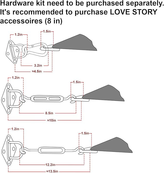 LOVE STORY Custom Size 12'x15' Brown Sun Shade Sail Rectangle UV Block Canopy Patio Sail Sunshades Fabric for Outdoor Garden Carport (We Make Custom Size)