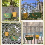 Hanging Squirrel Feeder & Waterer for Outside, Large Feeder.