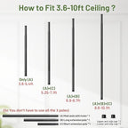Tension Rod Plant Stand, Plant Poles for Hanging Plants Indoor, 6 Tier Tension Pole Plant Hanger, Floor to Ceiling Plant Pole with 6 Trays Hanging Plant Stand (Fit 3.6-10ft Ceiling)