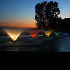 Kasco 3/4HP VFX Aerating Fountain w/LED Lights, 120V, 100ft | Aerating Fountain with includes LED light kit for stunning nighttime display, aerates while creating beautiful water patte..