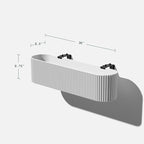 Veradek Demi Series Railing Planter - Hanging Planter Box for Windowsill/Balcony | Plastic-Stone Composite w/Railing Bracket | Modern Décor for Flowers