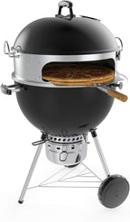 onlyfire Stainless Steel Multi-purpose Rotisserie and Pizza Combo Kit | For Weber 22-Inch Kettle Charcoal Grills, Include Pizza Peel and Pizza Stone