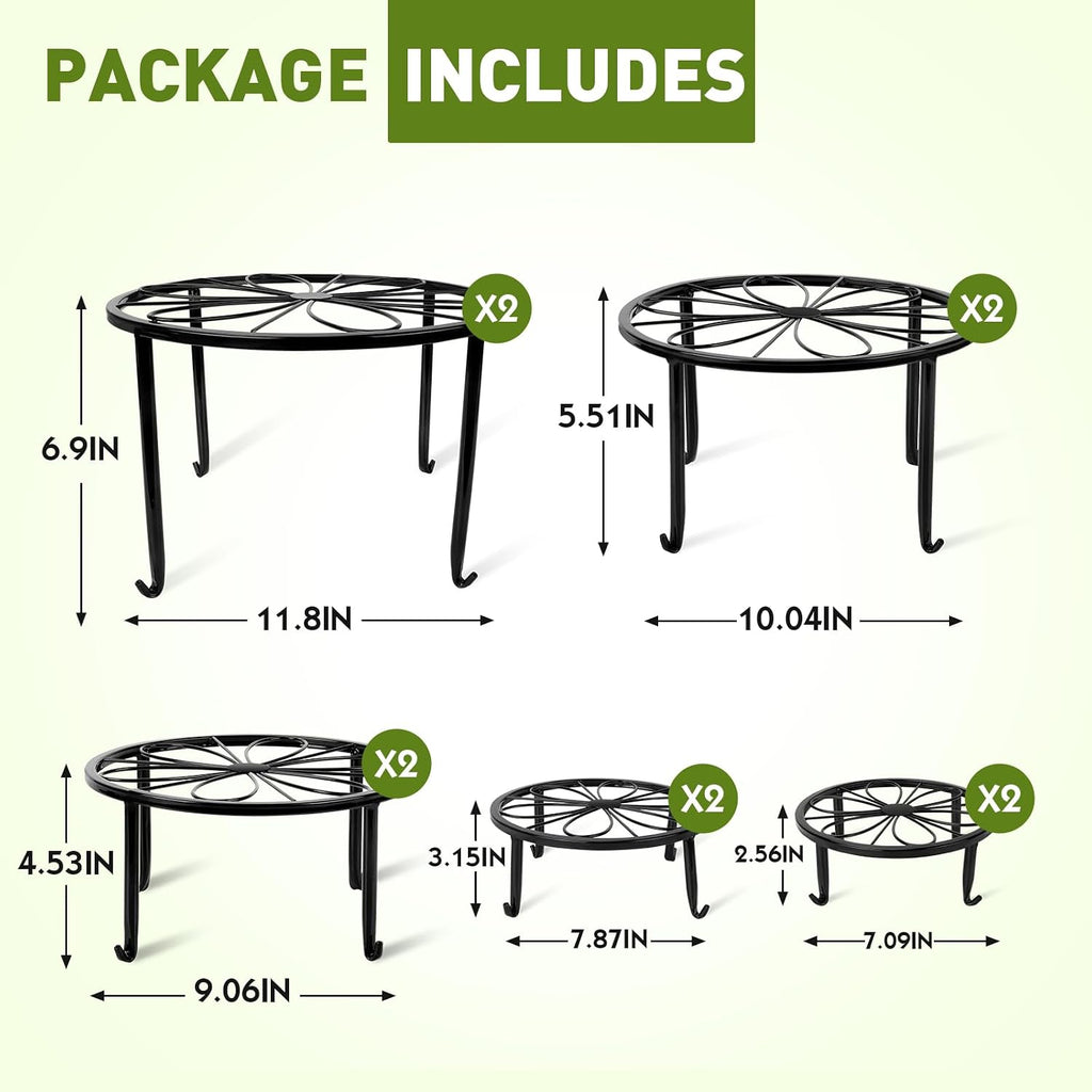 esrich 10 pack metal plant stand outdoor, plant, close-up detail