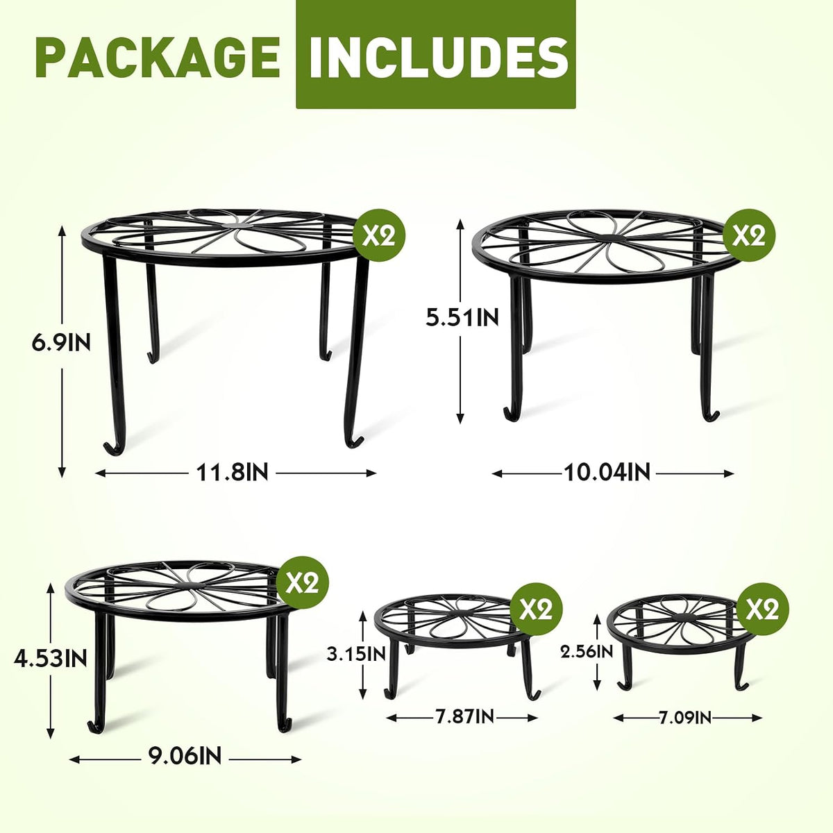 esrich 10 pack metal plant stand outdoor, plant, close-up detail