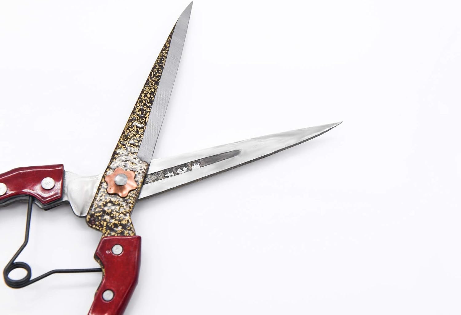 Grass Shear Sheep Shear Alpaca Shear - Coated Wear-Resistant Handle, Manganese Steel Double Blade, Strong Spring Suitable For Cattle And Sheep and Horse Hair Hand-Cut (Red 10.2 inches)
