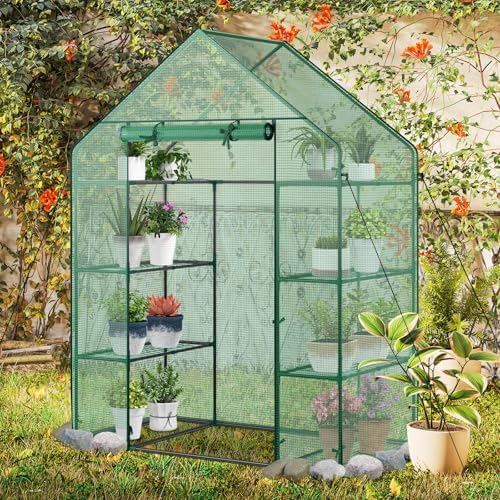 happygrill greenhouses for outdoors,potable greenhouse with pe cover shown in use