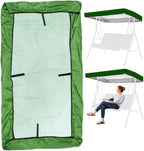 Swing Canopy Replacement, 75x47 Waterproof Swing Cover Replacement, Sunproof Outdoor Swing Cover for Garden Swing Chair Patio Hammock Swing Canopy Replacement, Green