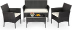 fdw 4-piece patio furniture set | black |, main product view