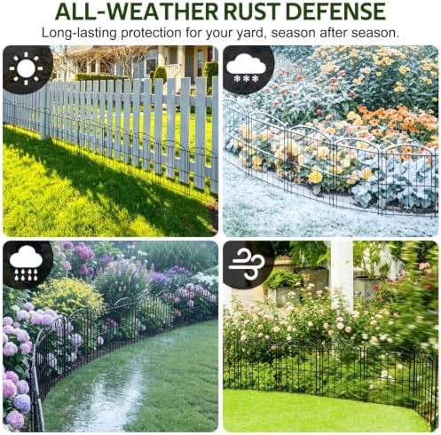 decorative garden fence 17in x 15ft, 15 panels, package contents