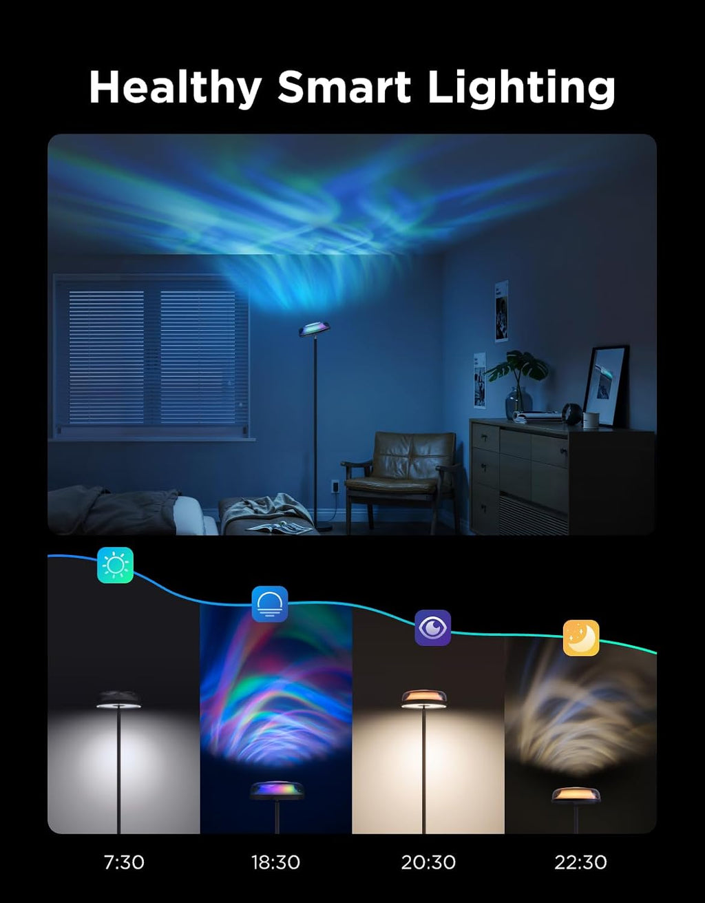 govee uplighter floor lamp for living room, rgbic, package contents