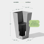 Veradek V-Resin Indoor/Outdoor Taper Planter (30 inch, Grey)