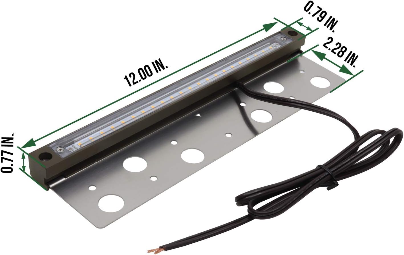 12 Inch LED Hardscape Lighting, Low Voltage Paver Wall Step Lights, 22pcs LED Chips for Even Light Distribution, 2700K Warm White, 12V AC/DC (8-Pack)