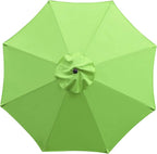 Sunnyglade 9Ft Patio Umbrella Outdoor Table Umbrella with 8 Sturdy Ribs (Grass Green)