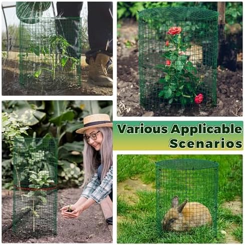 hiboom 6 pack garden plant protectors from animals, package contents