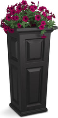 Mayne Nantucket 32-Inch Tall Planter – Self-Watering, Weather-Resistant Planter for Flowers – Durable Outdoor Design for Patio, Porch, or Entryway