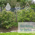 bird netting for garden, fetanten 7.5 x 100ft shown in use