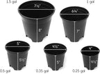 10 Pack Plastic Black Plant Pots Nursery Gardening Planters 4 in to 7.5 Inch Small Medium Plants 0.25 0.35 0.5 1 1.5 Gallon for Indoor and Outdoor Plants