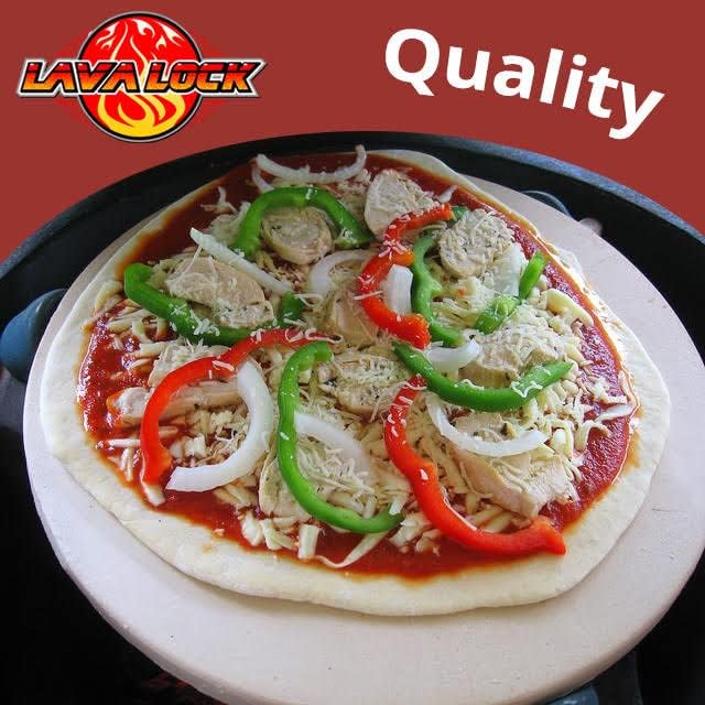 Pizza Baking Stone EXTRA THICK 9/16" for Large Big Green Egg BGE (genuine imported earthenware) not ceramic