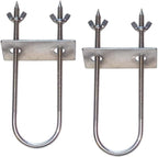 Rotisserie Fork U-Bolt Set, 7.5 in, 2 Pack, FT136 | Stainless steel trussing U-bolt helps secure whole pig, hog, lamb, and other large cuts to the rotisserie spit.