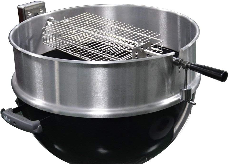onlyfire 6042 Stainless Steel Flat Spit Rotisserie Grill Basket for Grills | Fits 1/2" Hexagon, 3/8" Hexagon, 3/8" Square & 5/16" Square Rotisserie Spit Rods
