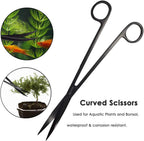 Aquarium Tweezers, Capetsma Stainless Steel Aquarium Plant Tools Long Aquascaping Tools Scissors Spatula Aquatic Plants Tool Set For Freshwater and Saltwater