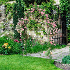 heavy duty garden arch trellis for climbing plants, side view