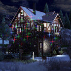 Motion 8 Patterns in 1 Red, Green, and Blue Outdoor Christmas Laser Lights Projector with remote control and Security Lock