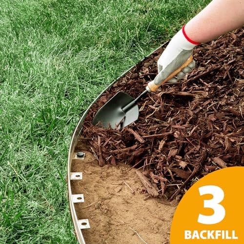 easyflex aluminum no-dig landscape edging for landscape or showing dimensions