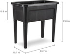 4 Pcs Plastic Raised Garden Beds with Legs，16 Gallon Outdoor Elevated Garden Planter Box，Perfect for Flowers, Vegetables, and Herbs