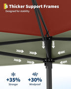 Canopy Tent 12x12 ft, Pop Up Gazebo One-Push Setup with 4 SandBags for Backyard Parties and BBQs, Mosquito Netting & Height Adjustable - Red