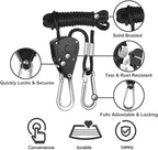 2 PCS 1/8 inch Heavy Duty Adjustable Grow Light Rope Hanger, 150 lbs Light Rope Hangers for Grow Plant Fan Filter Light Room Equipment