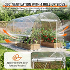 walk-in tunnel greenhouse for outdoors 19.7 x 7.9 showing dimensions