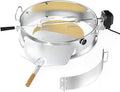 onlyfire Stainless Steel Multi-purpose Rotisserie and Pizza Combo Kit | For Weber 22-Inch Kettle Charcoal Grills, Include Pizza Peel and Pizza Stone